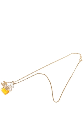CHANEL Pre-Owned 2004 CC Gold Plated Perfume Bottle Pendant Necklace costume necklace