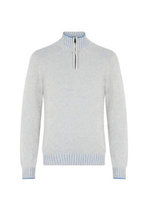 Fedeli half-zip knitted sweater - Grey