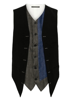 Yohji Yamamoto layered-effect waistcoat - Black