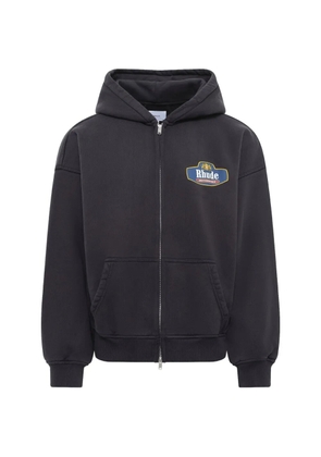 RHUDE Racing Crest zip-up hoodie - Grey