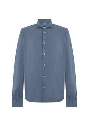 Fedeli classic-collar long-sleeve shirt - Blue