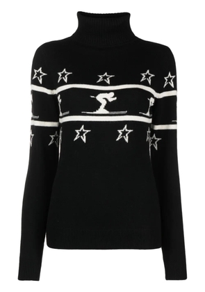 Perfect Moment Little Skier intarsia wool jumper - Black