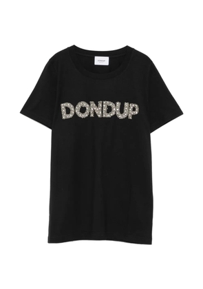 DONDUP crystal-embellished logo-detail cotton T-shirt - Black