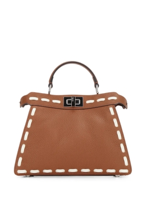 FENDI small Peekaboo ISeeU tote bag - Brown