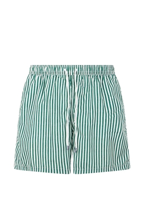 Fedeli striped drawstring-waist swim shorts - Green