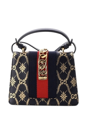 Gucci Pre-Owned Sylvie Top Handle Bag Printed Leather Mini shoulder bag - Blue