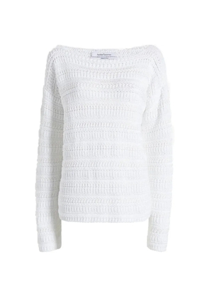 Another Tomorrow oversized-fit textured sweater - White