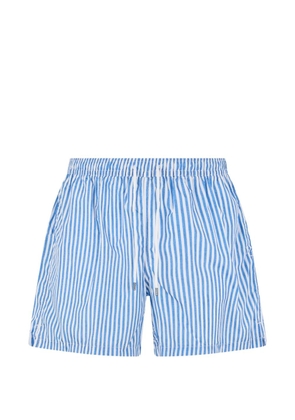Fedeli striped drawstring swim shorts - Blue