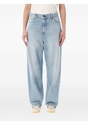 Carhartt WIP logo-patch straight-leg jeans - Blue