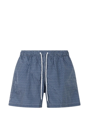 Fedeli geometric-print drawstring swim shorts - Blue