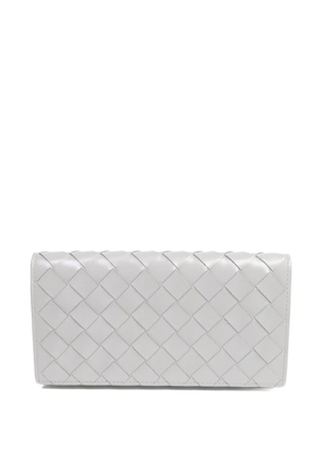 Bottega Veneta Pre-Owned Intrecciato leather long wallet - Grey