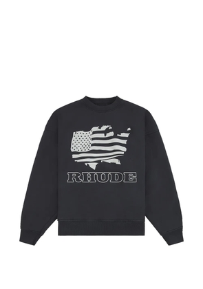 RHUDE Banner graphic-print sweatshirt - Black