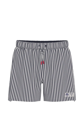 GUESS USA vertical-stripe drawstring swim shorts - Blue