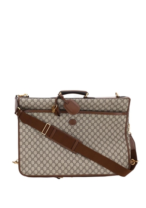 Gucci Pre-Owned Retro Interlocking G Garment Bag GG Coated Canvas travel bag - Brown