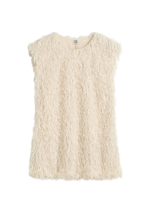 TOTEME feathered-jersey top - Neutrals