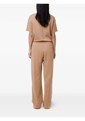 Another Tomorrow Luxe seamed T-shirt - Neutrals