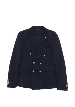 Daniele Alessandrini double-breasted textured-finish blazer - Blue
