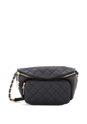 CHANEL Pre-Owned Business Affinity Waist Bag Quilted Caviar Medium belt bag - Black