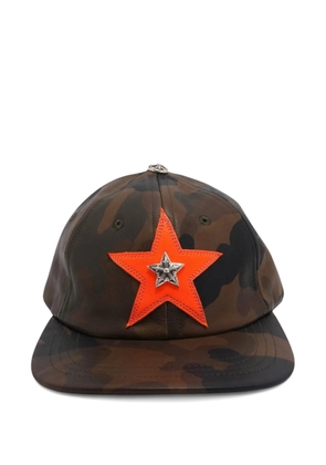 Chrome Hearts star-patch baseball cap - Brown
