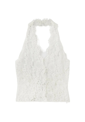 Stella McCartney lace-embroidered halterneck top - Neutrals