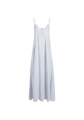 Another Tomorrow striped seamed slip dress - Blue