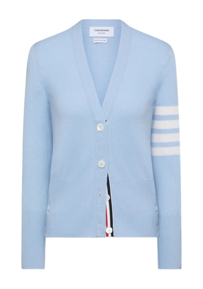 Thom Browne V-neck striped-sleeve cashmere cardigan - Blue