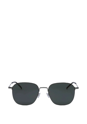 Saint Laurent Eyewear rectangle-frame logo-engraved sunglasses - Silver