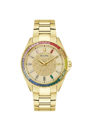Bulova Phantom crystal-embellished 32mm watch - Gold