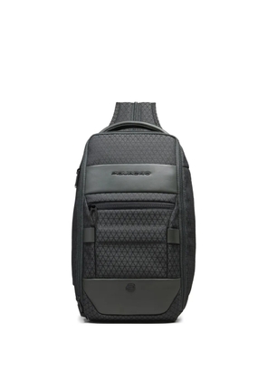 PIQUADRO geometric-pattern two-way backpack - Black