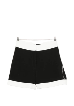 Karl Lagerfeld chain-detail contrast-trim shorts - Black