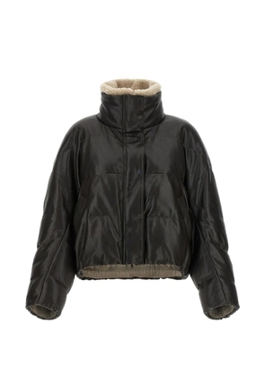 Brunello Cucinelli quilted leather jacket - Brown