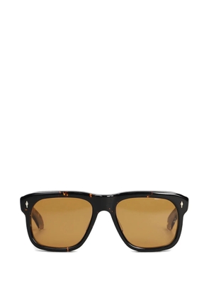 Jacques Marie Mage Yves rectangle-frame sunglasses - Brown