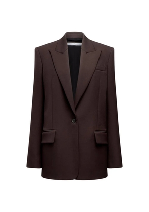 Another Tomorrow Wool Tailored oversized peak-lapel jacket - Brown