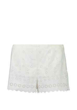 DÔEN Arda broderie anglaise shorts - White