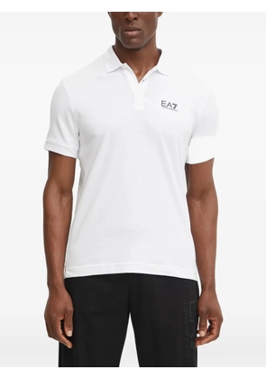 Ea7 Emporio Armani logo-print short-sleeve polo shirt - White