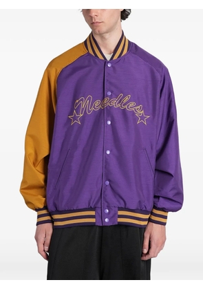 Needles logo-embroidered bomber jacket - Purple