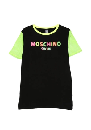 Moschino mesh-sleeve logo-print T-shirt - Black
