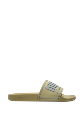 Diesel Sa-Mayemi logo-embossed slides - Green