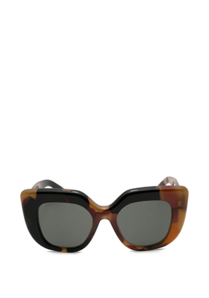 Gucci Eyewear oversized-frame tortoiseshell-effect sunglasses - Brown