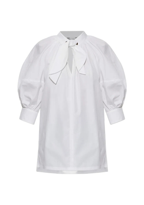 Max Mara bow-detail puff-sleeve blouse - White