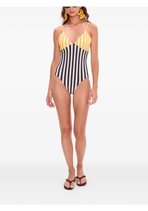 Simon Miller Behati striped swimsuit - Black
