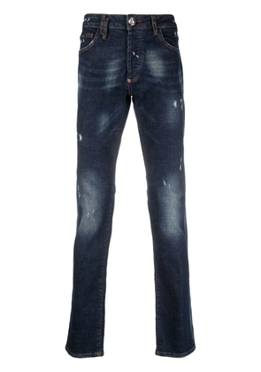 Philipp Plein Super Straight Cut distressed jeans - Blue