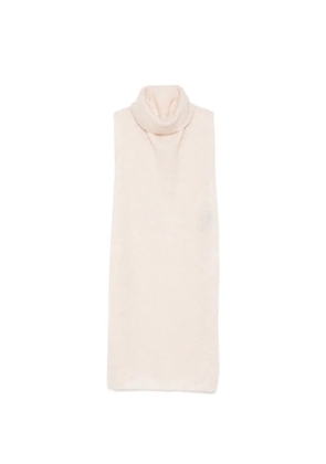 D.Exterior roll-neck sleeveless midi dress - Neutrals