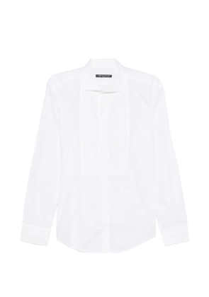 Brian Dales pleated bib-front shirt - White