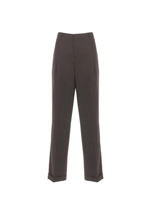 Briglia 1949 pleated turn-up trousers - Brown