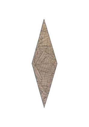 Zegna striped diamond-shaped scarf - Brown