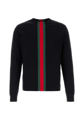 Gucci Web-stripe sweater - Black