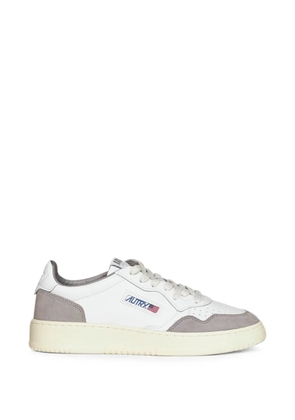 Autry Medalist suede-panelled perforated sneakers - White