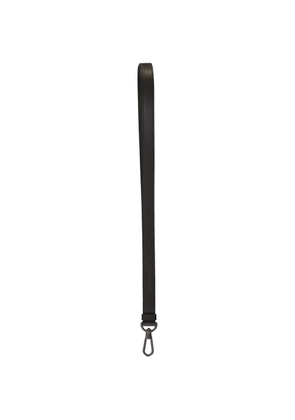 Zegna leather lobster-claw lanyard - Brown