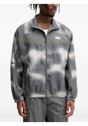 Ea7 Emporio Armani gradient-print panelled jacket - Grey